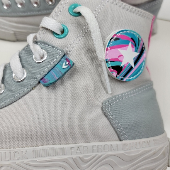 Converse Chuck Taylor All Star Marbled Patch Hi Top Shoes 9 - Picture 8 of 13